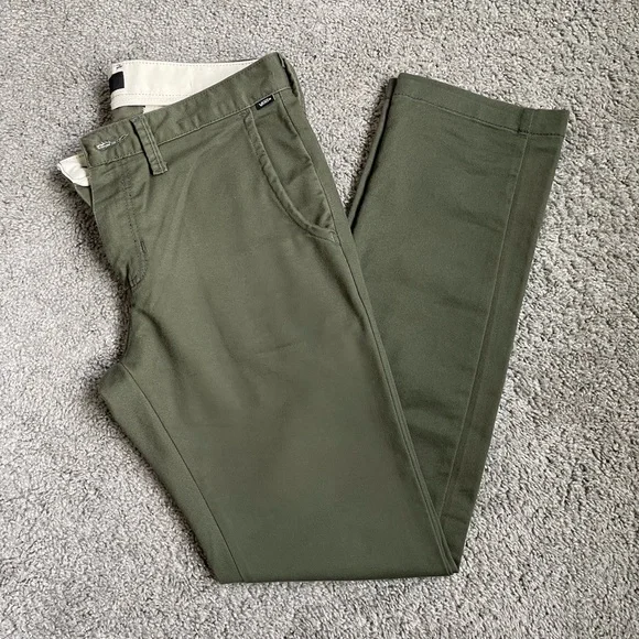 Vans Authentic Chino Green 30 Waist 32 Length - Picture 2 of 6